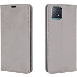 Mobigear Retro Slim OPPO A73 5G Hoesje Bookcase Portemonnee - Grijs