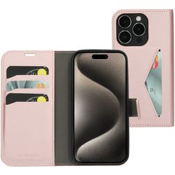 Mobiparts Classic Wallet iPhone 15 Pro Hoesje Bookcase Portemonnee - Roze