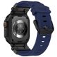 Mobigear Explorer Siliconen Apple Watch Bandje Gespsluiting - 49/46/45/44 mm - Zwart / Blauw