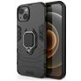 Mobigear Armor Ring iPhone 13 Hoesje Hardcase Backcover Shockproof met Ringhouder - Zwart