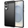 Mobigear Brushed Slim Samsung Galaxy S25 Edge Hoesje Flexibel TPU Backcover - Zwart