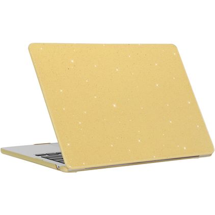 Mobigear Sparkling Cream MacBook Pro 13 Inch (2016-2023) Hoes Hardshell Laptopcover MacBook Case - Geel - Model A1706 / A1708 / A1989 / A2159 / A2289 / A2251 / A2338