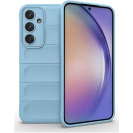 Mobigear Bumpy Samsung Galaxy A35 Hoesje Flexibel TPU Backcover - Blauw