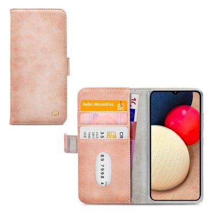 Mobilize Elite Gelly Samsung Galaxy A02s Hoesje Bookcase Portemonnee - Soft Pink