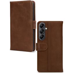 Mobilize Wallet Samsung Galaxy A14 Hoesje Echt Leer Bookcase Portemonnee - Bruin