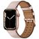 Mobigear Milano Leren Apple Watch Bandje Gespsluiting - 42/41/40/38 mm - Roségoud