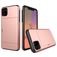 Mobigear Card iPhone 11 Hoesje Hardcase Backcover Shockproof met Pasjeshouder - Roségoud