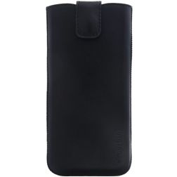 Valenta Pocket Uni Sony Xperia 5 II Echt Leer Insteekhoesje - Sleeve - Pouch - Zwart
