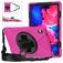 Mobigear SureGrip XGuard Lenovo Tab P11 Plus Gen 1 Hoes Hard Kunststof,Siliconen Backcover + Schouderband + Standaard - Roze