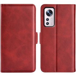 Mobigear Slim Magnet Xiaomi 12 Pro Hoesje Bookcase Portemonnee - Rood