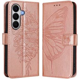 Mobigear Butterfly Samsung Galaxy A27 Hoesje Bookcase Portemonnee - Roségoud