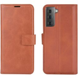 Mobigear Wallet Samsung Galaxy S21 Plus Hoesje Bookcase Portemonnee - Bruin