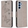 Mobigear Butterfly Samsung Galaxy A54 Hoesje Bookcase Portemonnee - Grijs