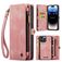 Caseme 008 iPhone 15 Pro Hoesje Uitneembare 2in1 Bookcase Portemonnee - Roze