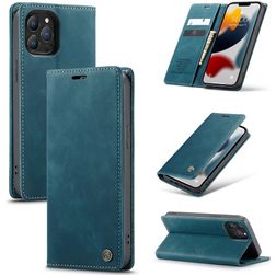 Caseme 013 iPhone 13 Pro Max Hoesje Bookcase Portemonnee - Blauw