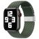 Mobigear Braided Nylon Apple Watch Bandje Klemsluiting - 42/41/40/38 mm - Olive