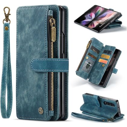 Caseme C30 Samsung Galaxy Z Fold 4 Hoesje Bookcase Portemonnee - Blauw