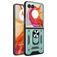 Mobigear Armor Ring Motorola Razr 50 Ultra Hoesje Hardcase Backcover Shockproof met Ringhouder - Groen