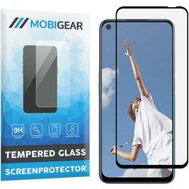 Mobigear Premium OPPO A52 Glazen Screenprotector - Case Friendly - Zwart