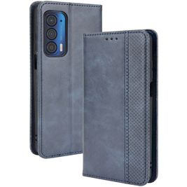 Mobigear Sensation Motorola Edge (2021) Hoesje Bookcase Portemonnee - Blauw