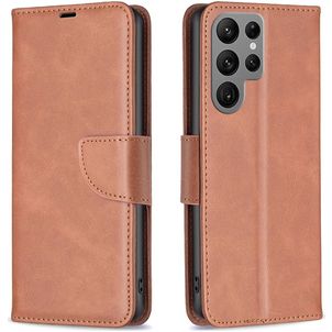 Mobigear Excellent Samsung Galaxy S25 Ultra Hoesje Bookcase Portemonnee - Bruin
