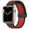 Mobigear Sport Plus Mag Siliconen Apple Watch Bandje Magneetsluiting - 42/41/40/38 mm - Zwart / Bordeaux Rood