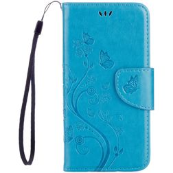 Mobigear Flowers Samsung Galaxy A5 (2017) Hoesje Bookcase Portemonnee - Turquoise