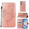 Mobigear Butterfly Samsung Galaxy A35 Hoesje Bookcase Portemonnee - Roségoud
