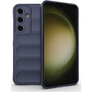 Mobigear Bumpy Samsung Galaxy S24 FE Hoesje Flexibel TPU Backcover - Donkerblauw