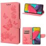 Mobigear Butterfly Samsung Galaxy M53 Hoesje Bookcase Portemonnee - Roze