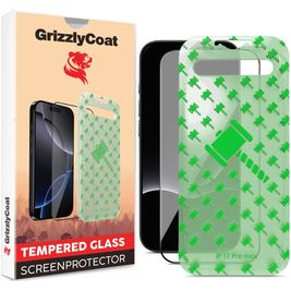 GrizzlyCoat Easy Align iPhone 17 Pro Glazen Screenprotector - Case Friendly + Installatie Frame