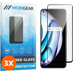 Mobigear Premium Realme 9 5G Glazen Screenprotector - Case Friendly - Zwart (3-Pack)