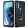 Mobigear Armor Ring Motorola Moto G71 5G Hoesje Hardcase Backcover Shockproof met Ringhouder - Zwart