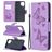 Mobigear Butterfly Samsung Galaxy A12 Hoesje Bookcase Portemonnee - Paars