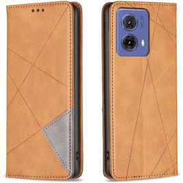 Mobigear Rhombus Slim Motorola Moto G85 Hoesje Bookcase - Cognac