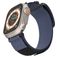 Mobigear Outdoor Nylon Apple Watch Bandje Klittenbandsluiting - 42/41/40/38 mm - Donkerblauw