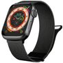 Mobigear Luxury Loop Milanese Apple Watch Bandje Magneetsluiting - 49/46/45/44 mm - Zwart