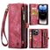 Caseme 008 iPhone 14 Pro Hoesje Uitneembare 2in1 Bookcase Portemonnee - Rood