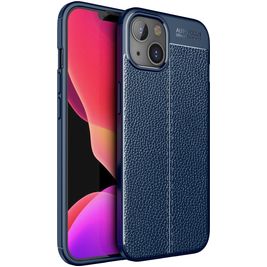 Mobigear Luxury iPhone 13 Mini Hoesje Flexibel TPU Backcover - Blauw Mobigear Luxury iPhone 13 Mini Hoesje Flexibel TPU Backcover - Blauw