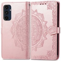 Mobigear Mandala Samsung Galaxy A16 Hoesje Bookcase Portemonnee - Roségoud
