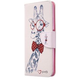 Mobigear Design Huawei P40 Lite Hoesje Bookcase Portemonnee - Giraffe