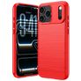 Mobigear Brushed Slim iPhone 18 Pro Max Hoesje Flexibel TPU Backcover - Rood