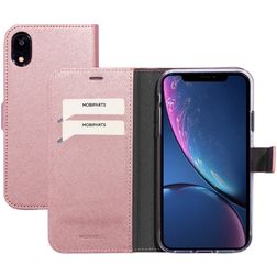 Mobiparts Saffiano Wallet iPhone XR Hoesje Bookcase Portemonnee - Roze