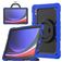 Mobigear RingGuard Samsung Galaxy Tab S10 Ultra Hoes Hard Kunststof,Siliconen Backcover + Stylus Houder + Schouderband + Standaard - Blauw