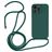 Mobigear Lanyard iPhone 14 Pro Siliconen Hoesje met koord - Donkergroen