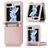 Mobigear Excellent Samsung Galaxy Z Flip 5 Hoesje Hardcase Backcover met Pasjeshouder - Roségoud