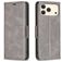 Mobigear Excellent iPhone 17 Pro Hoesje Bookcase Portemonnee - Grijs