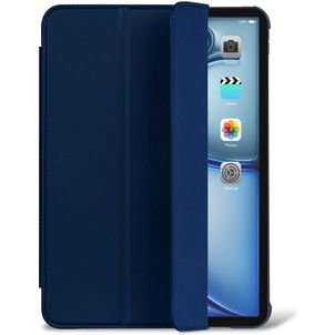 Decoded Textured Slim iPad Air 11 Inch (2024) Hoes Flexibel Siliconen Bookcase - Navy Peony