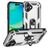 Mobigear Armor Ring iPhone 17 Hoesje Hardcase Backcover Shockproof met Ringhouder - Zilver