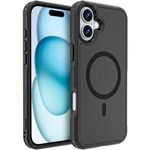 Mobigear Traveller iPhone 16 Plus MagSafe Hoesje Hardcase Backcover Shockproof - Zwart